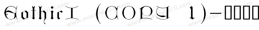 GothicI (COPY 1)字体转换
